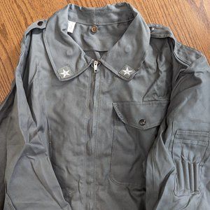 Gray Jumpsuit Coverall Flight Suit, authentic Italian Army, Med unisex men women